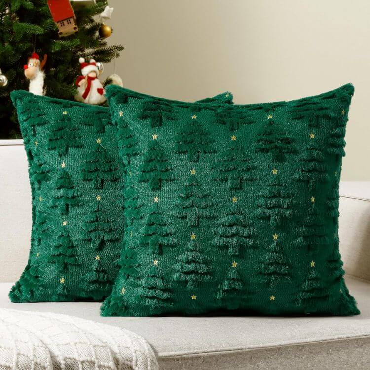 Christmas Tree Pillow Cover Set