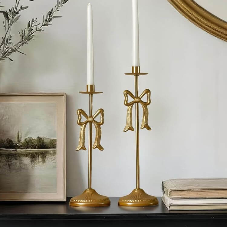 Bow Candle Holder Set