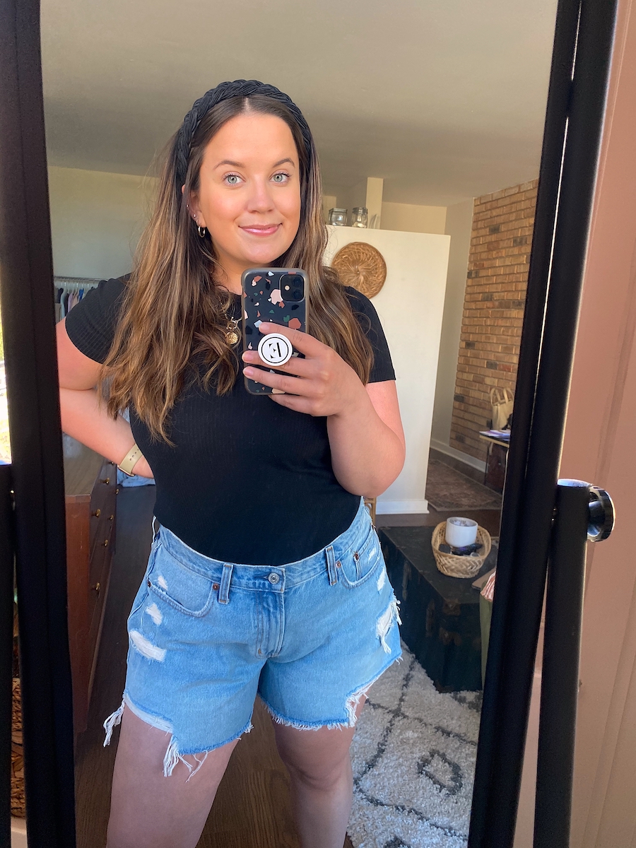 We Tried The Most Popular Jean Shorts on the Internet | The Everygirl