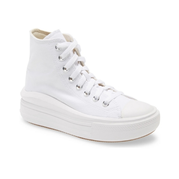 Converse all star high top platform sneaker outlet white