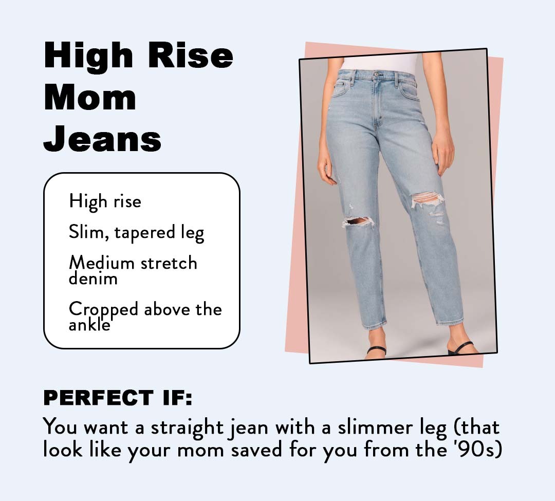 Abercrombie high rise mom jeans