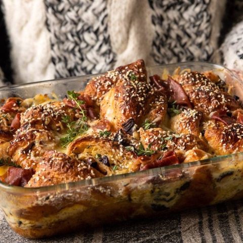 ham and cheese christmas breakfast casserole