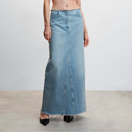 Long Denim Skirt