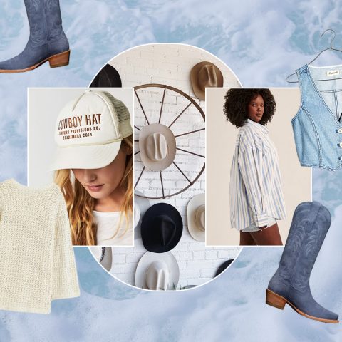 Collage of coastal cowgirl