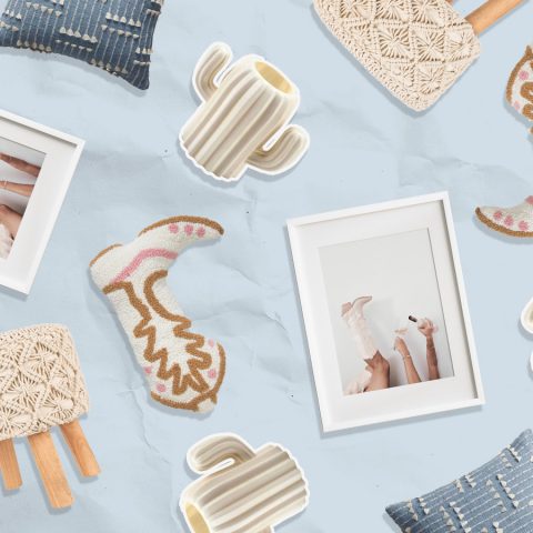 An assortment of costal cowgirl home decor