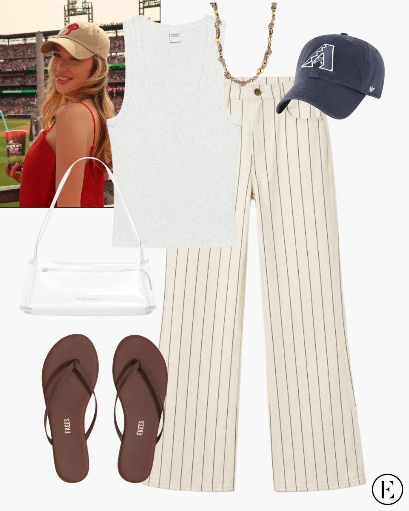 what to wear to a baseball game striped pants