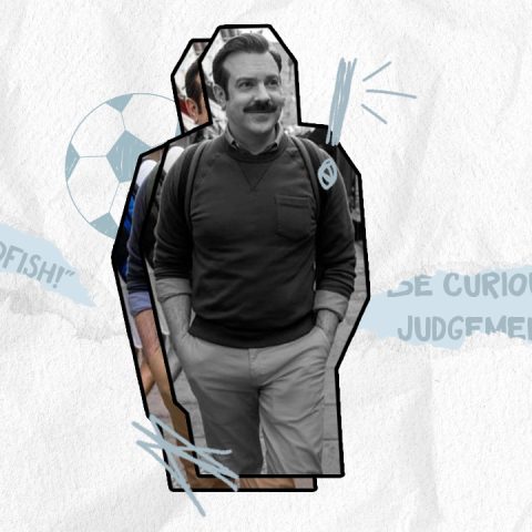 Ted Lasso cutout and Ted Lasso tv show quotes