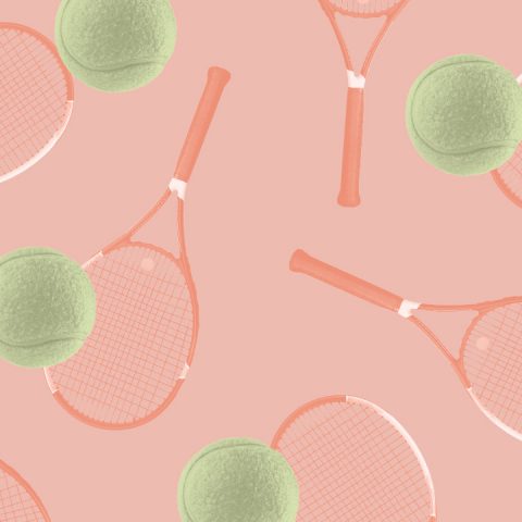 tennis balls and tennis rackets