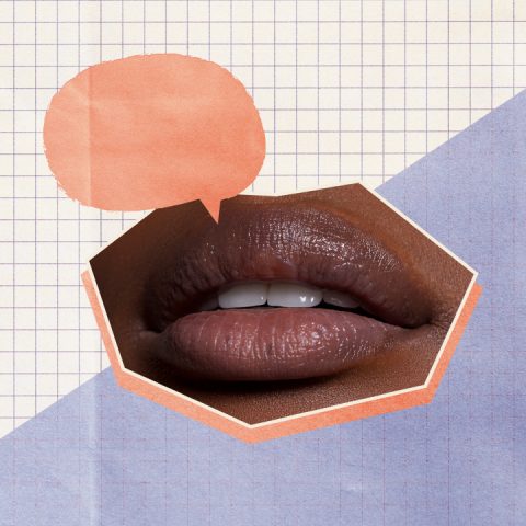 mouth with speech bubble