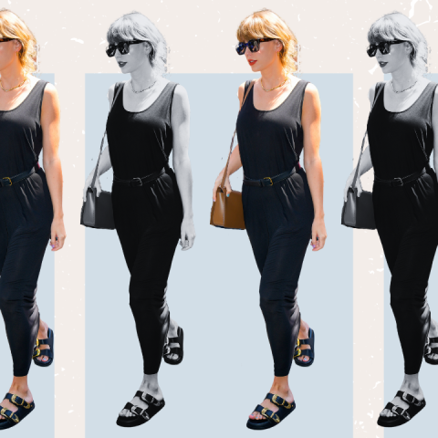 Taylor Swift buckle sandals