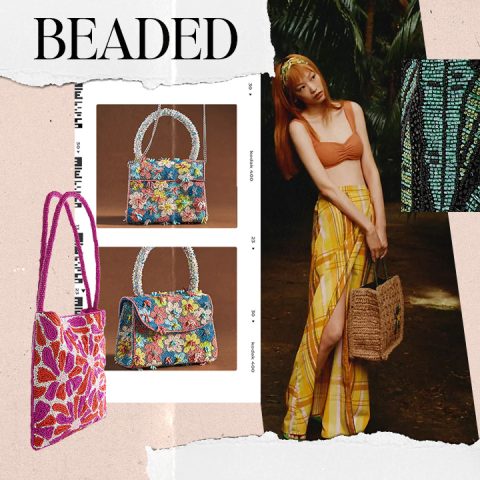 collage of beaded bags