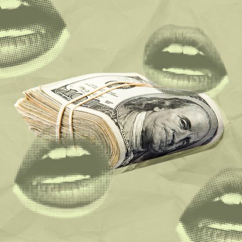 talking mouths with money