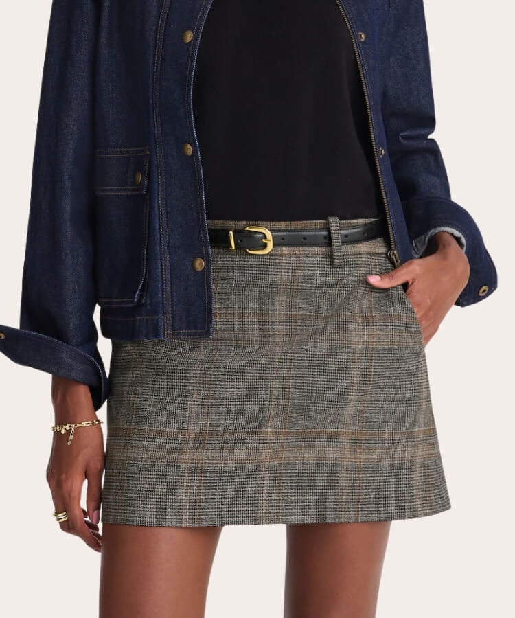 Suiting Mini Skirt 