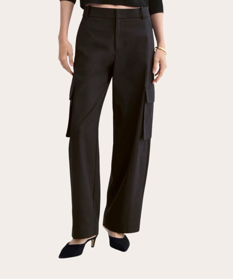 Wide-Leg Cargo Trousers