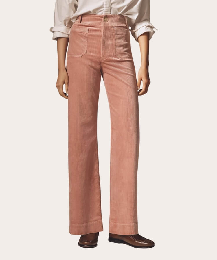 Corduroy Wide-Leg Pants