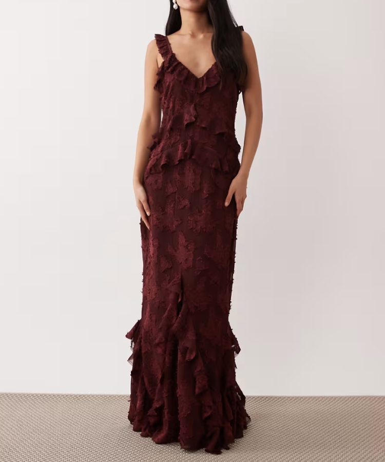 Frill Detailing Maxi Dress
