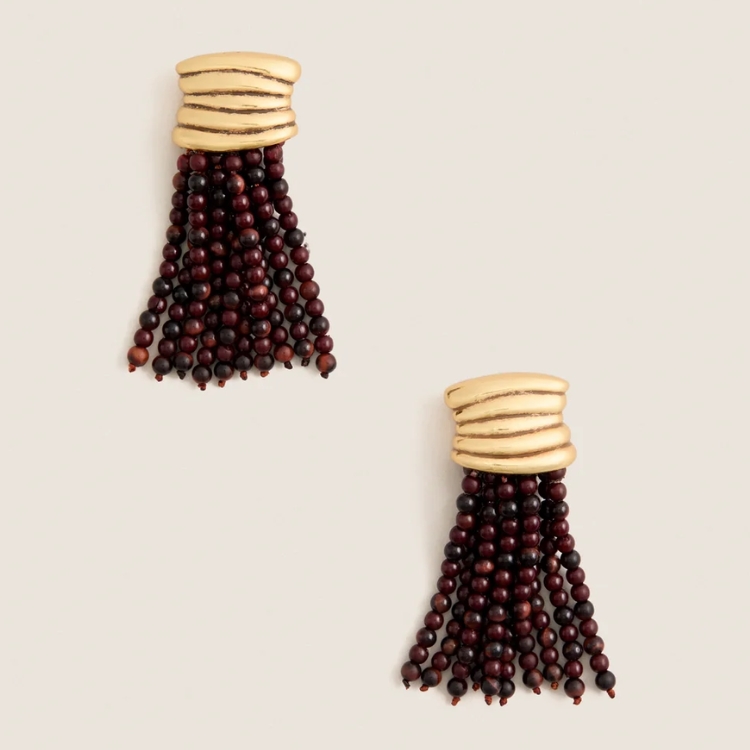Tiger's Eye Beaded Earrings