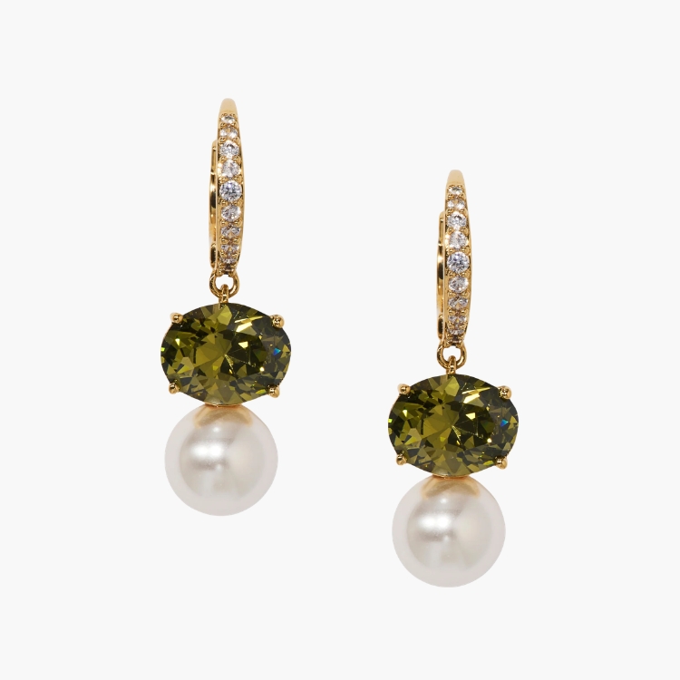 Natural Beauty Green Drop Earrings