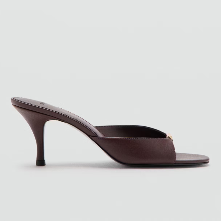 Heeled Sandals With Metallic Detail