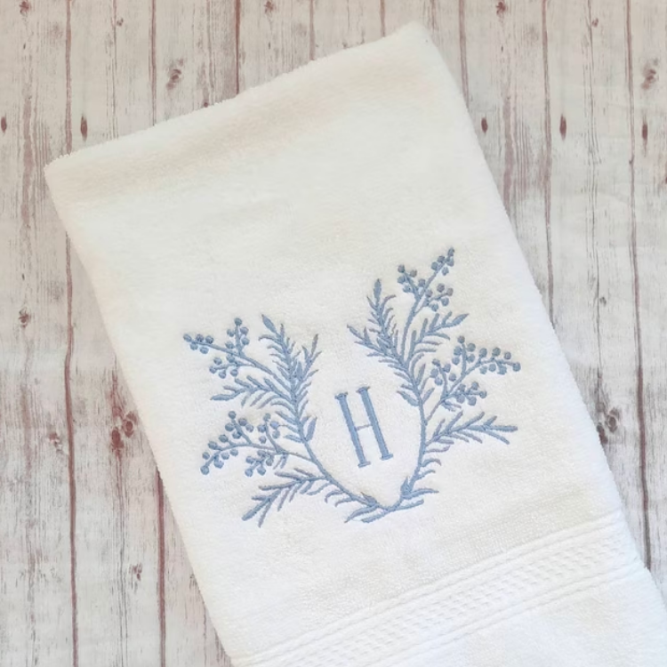 embroidered hand towel