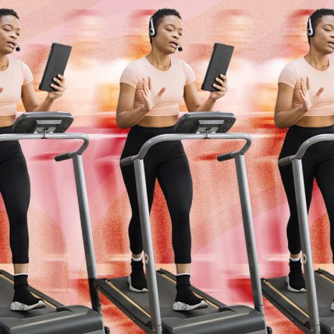 woman on treadmill