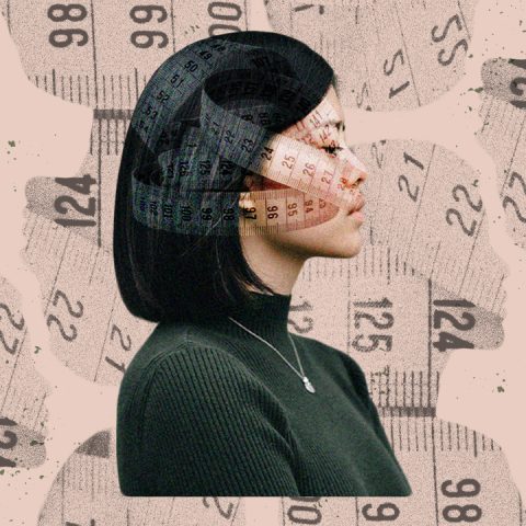 woman with tape measures