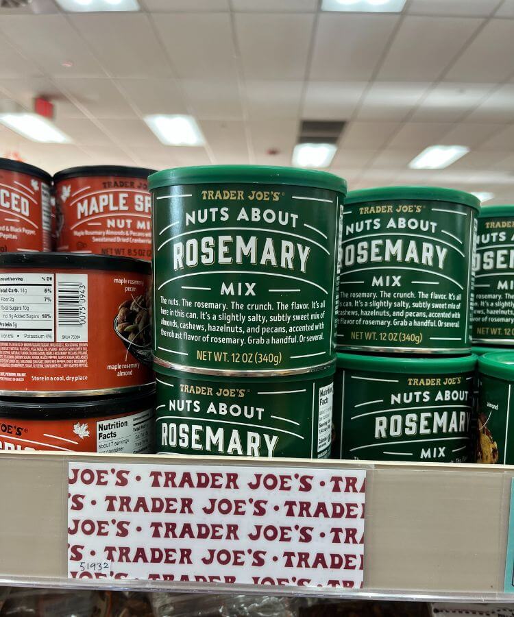 trader joe's thanksgiving items rosemary nut mix