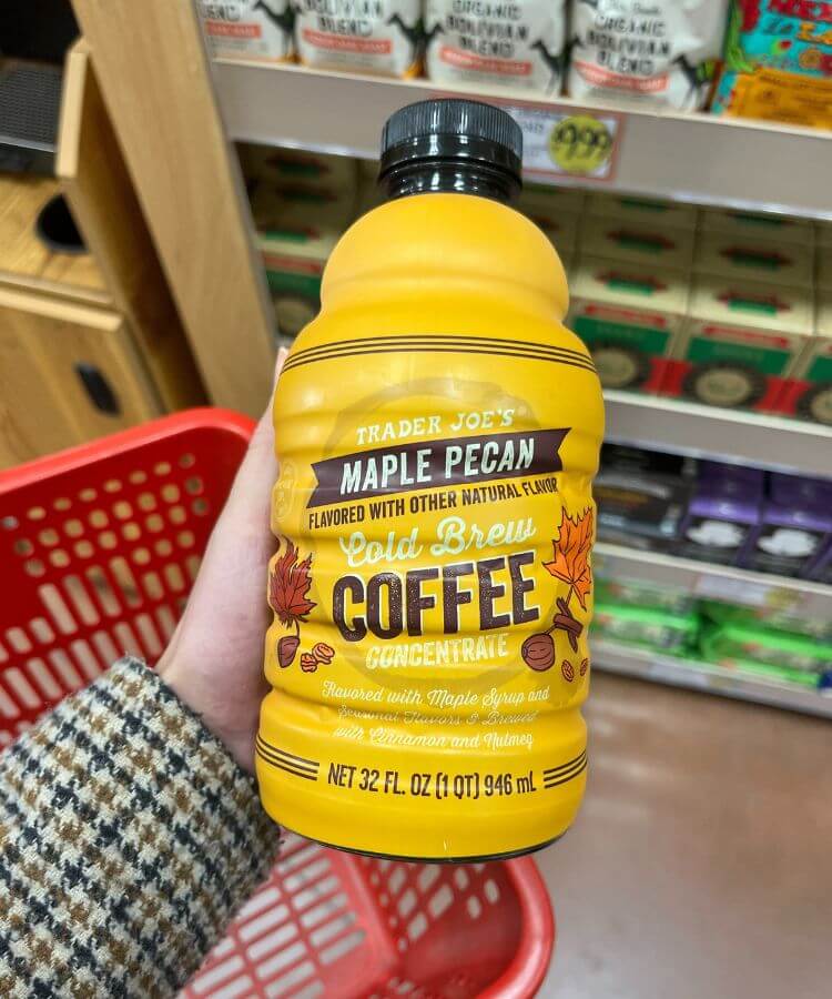 trader joe's thanksgiving items maple pecan cold brew