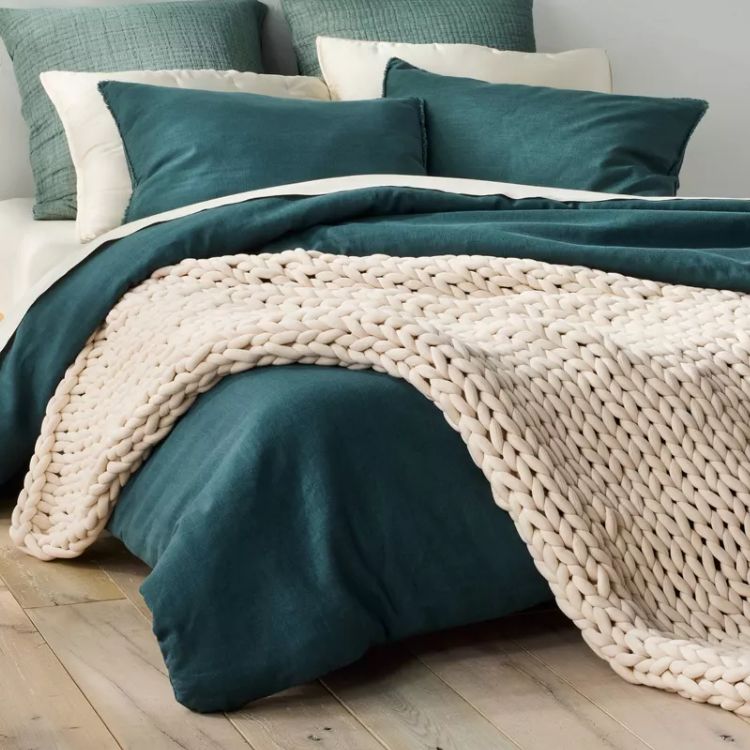 12lbs Solid Knit Weighted Blanket