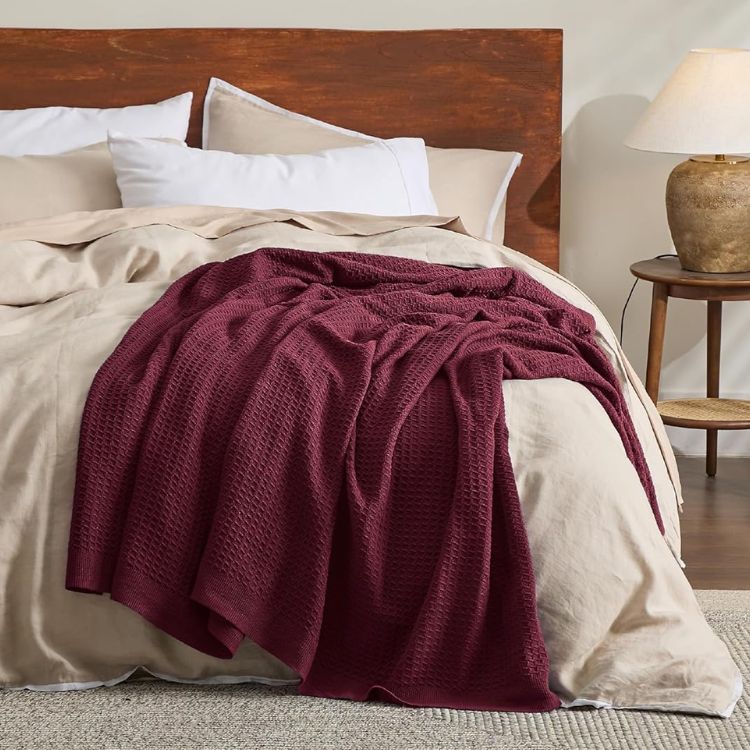 Waffle Weave Bed Blanket