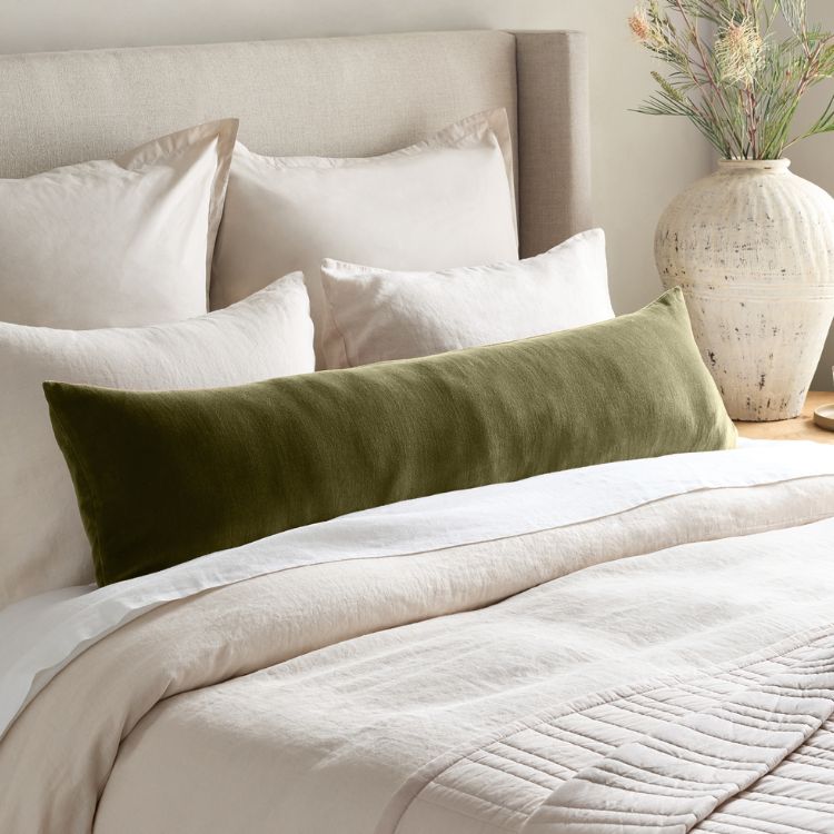 Cotton Velvet Oversized Lumbar Pillow Cover
