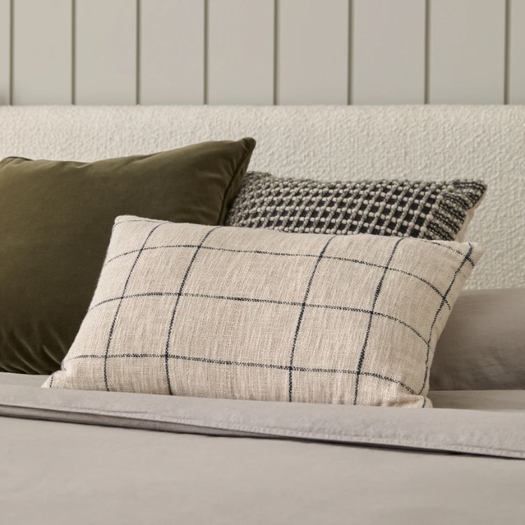 Ivory Plaid Pillow