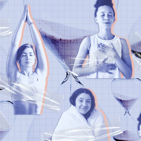 women doing self-care practices