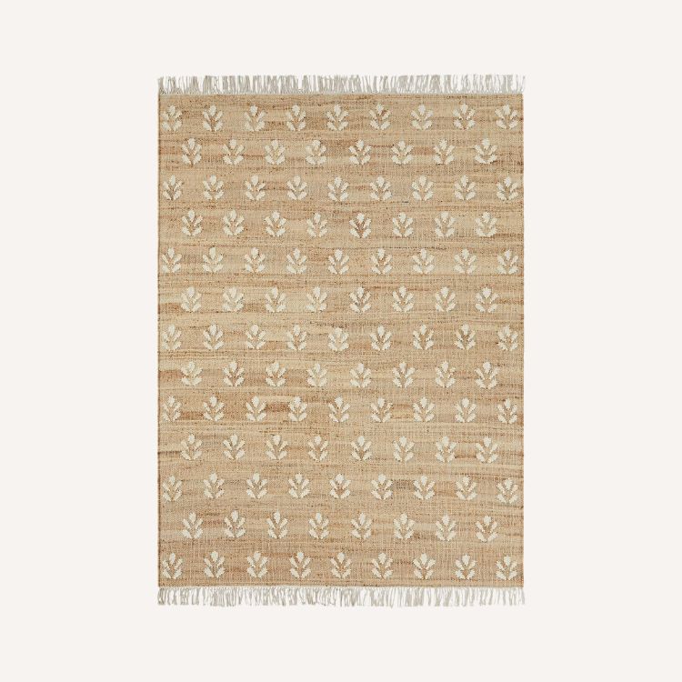 Floral Jute Motif Rug