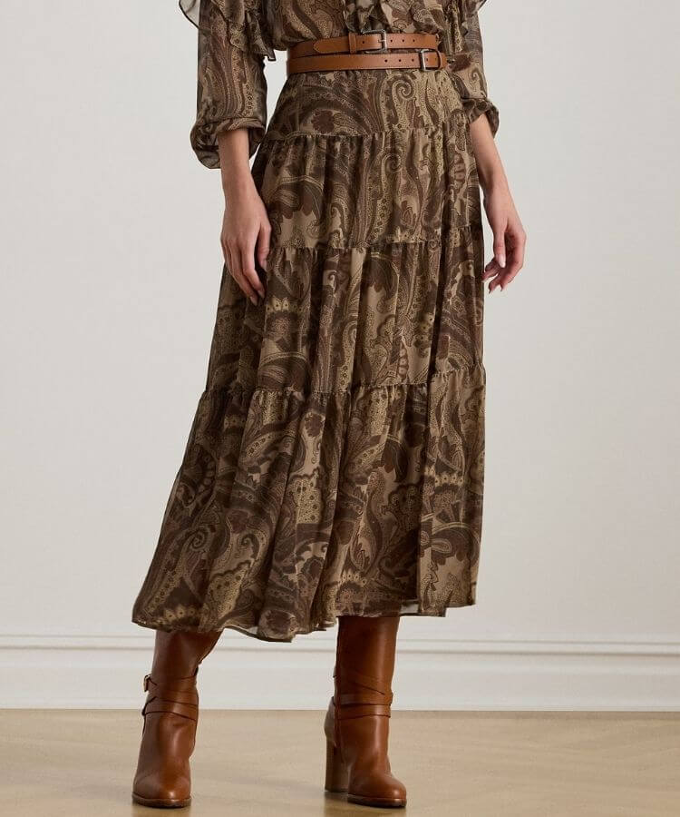 Paisley Chiffon Skirt