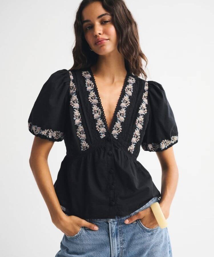 Puff-Sleeve Top