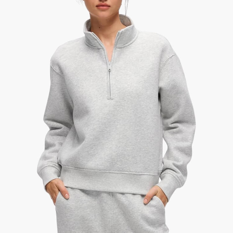 Funnel Neck Fleece Sweatshirt