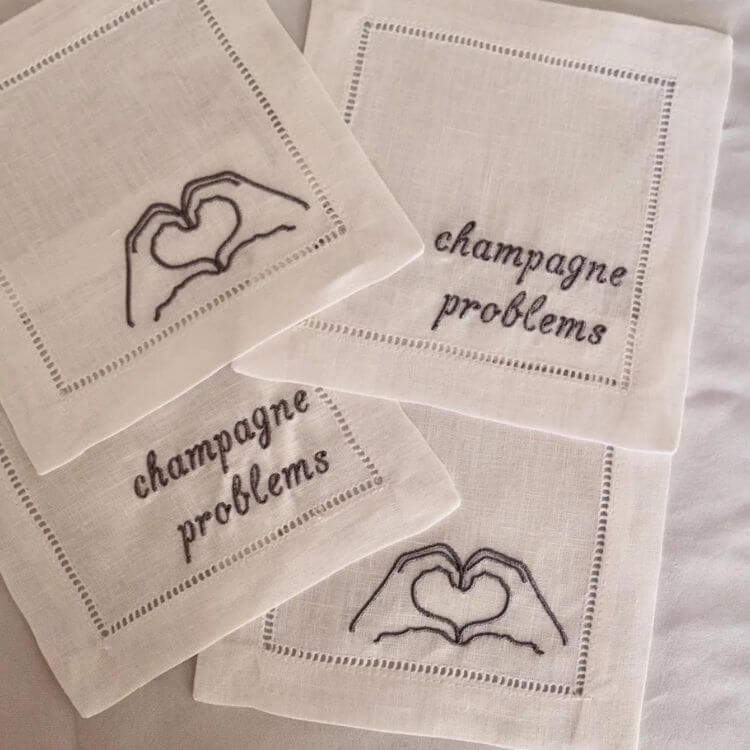 "Champagne Problems" Cocktail Napkins