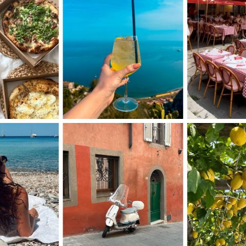 italian girl summer activities collage