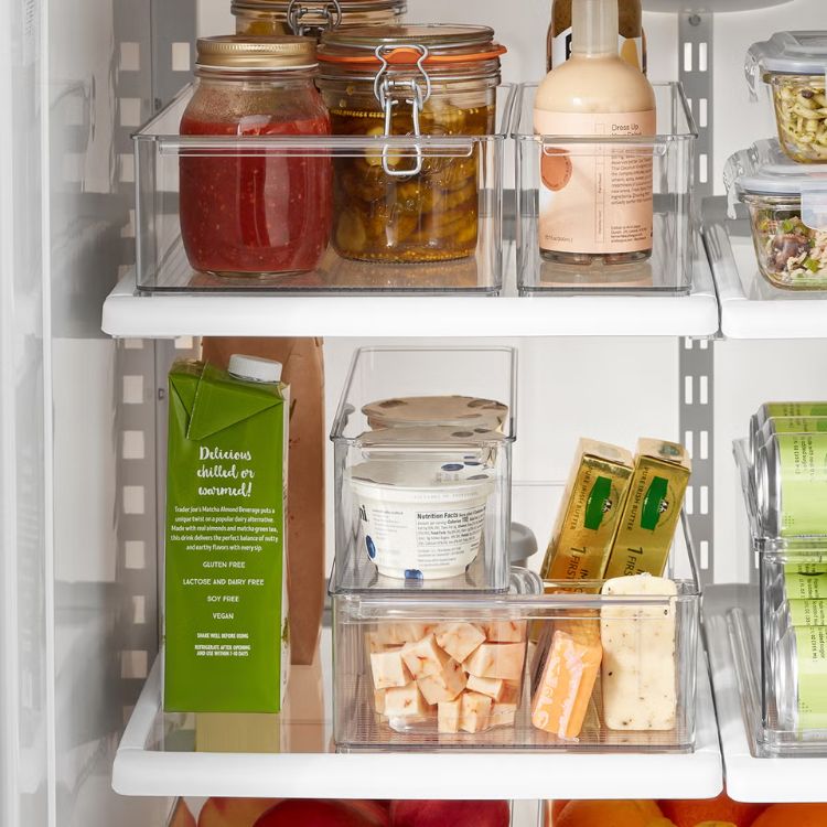 Stacking Fridge Bins, Set of 4