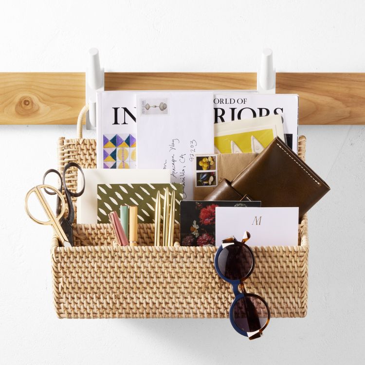 Rattan Hanging Mail Basket