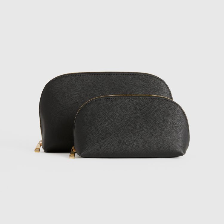 Italian Leather Pouch Travel Set