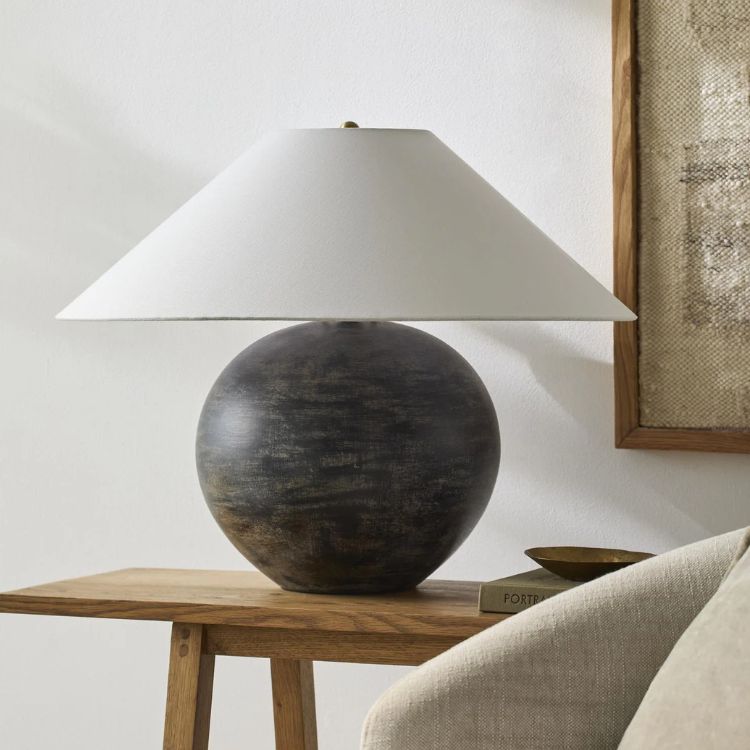 Charcoal Ceramic Table Lamp