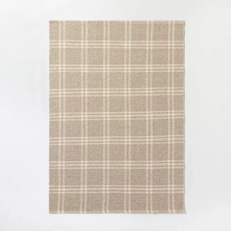 Handwoven Plaid Area Rug