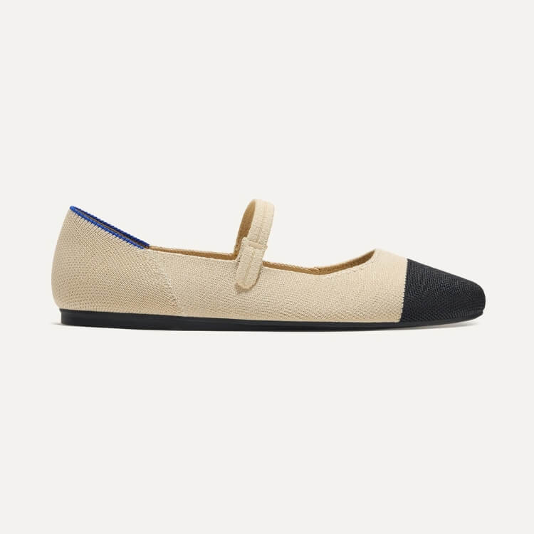 Square Mary Jane Flats