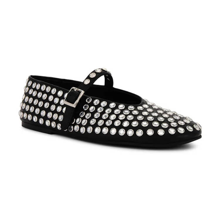 Embellished Mary Jane Flats