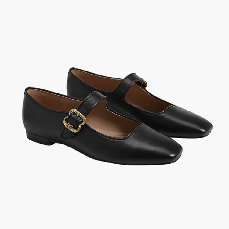 Leather Mary Jane Flats