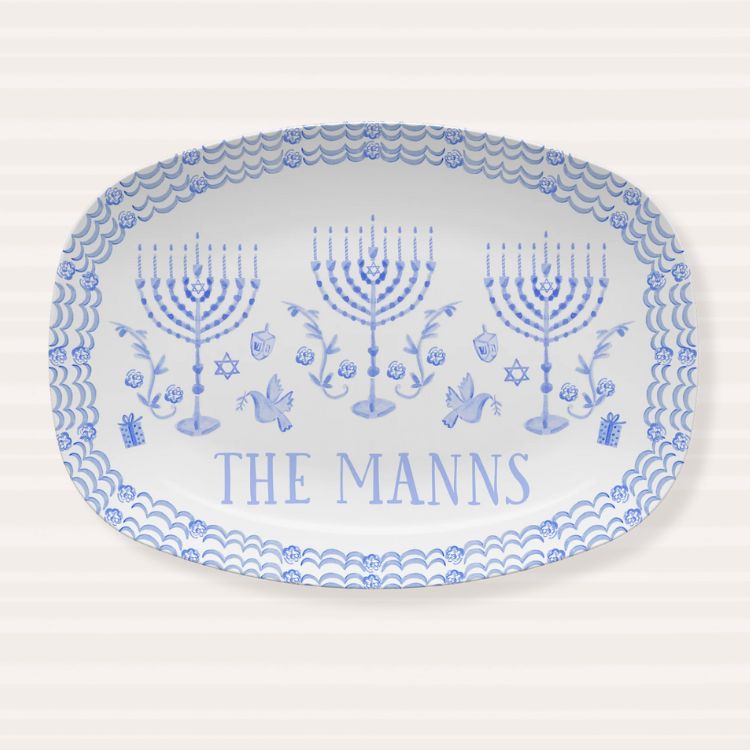 Hanukkah Toile Platter