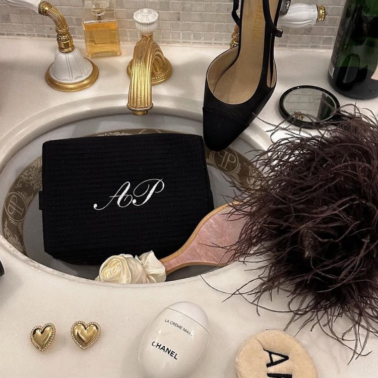 Classic Monogram Waffle Pouch