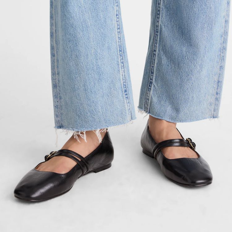 Double-Strap Ballet Flats